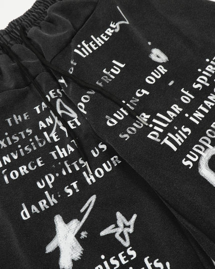 TALKLESSFASHION Washed Scimitar Wide Sweatpants