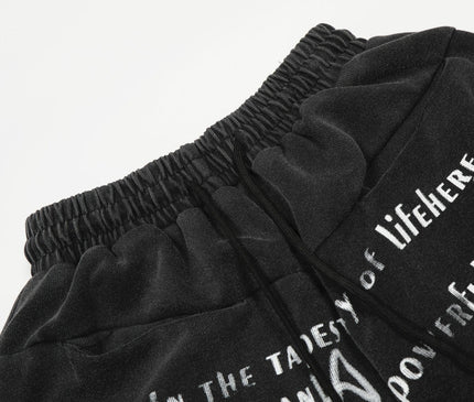TALKLESSFASHION Washed Scimitar Wide Sweatpants