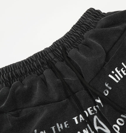 TALKLESSFASHION Washed Scimitar Wide Sweatpants