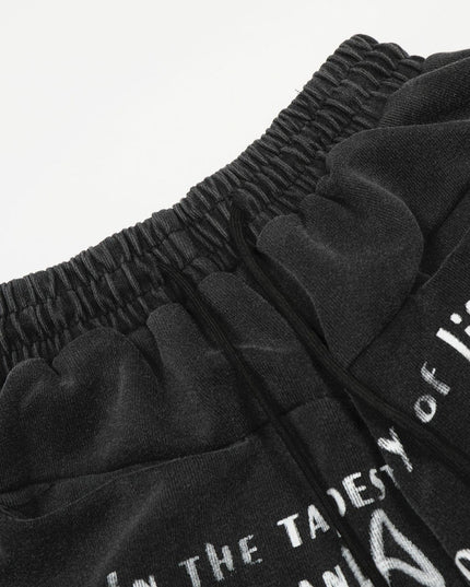 TALKLESSFASHION Washed Scimitar Wide Sweatpants