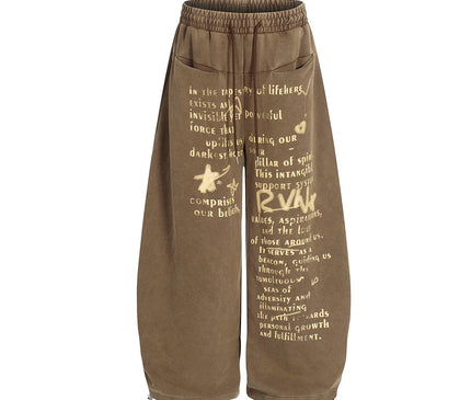 TALKLESSFASHION Washed Scimitar Wide Sweatpants