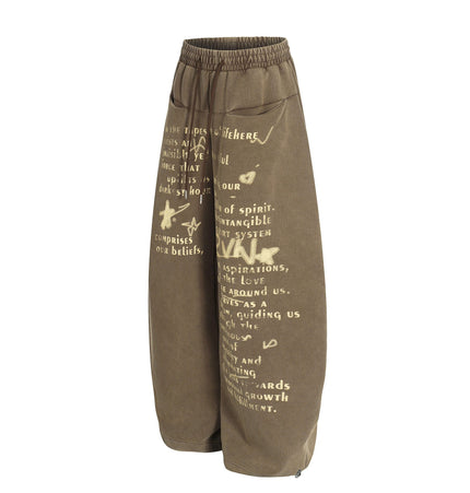 TALKLESSFASHION Washed Scimitar Wide Sweatpants