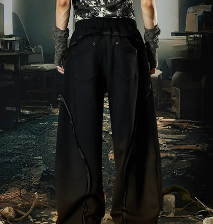 TALKLESSFASHION Wasteland Cropped Hooded Vest & Slacks Set