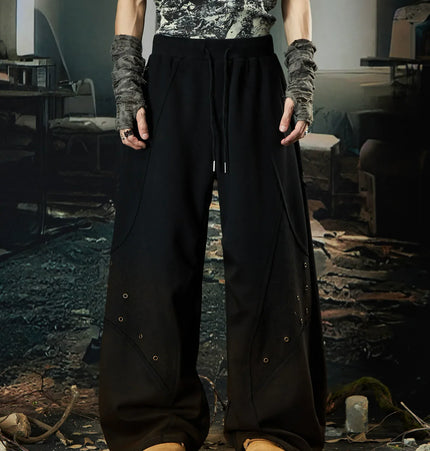 TALKLESSFASHION Wasteland Cropped Hooded Vest & Slacks Set