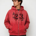 TALKLESSFASHION Wasteland Embroidered Zip-Armor Hoodie