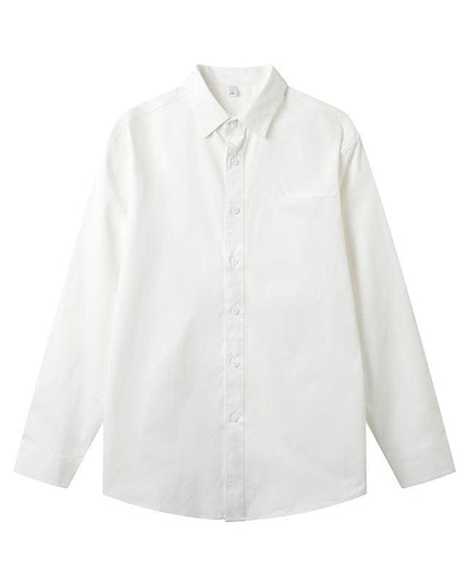 TALKLESSFASHION White / 2XL One Color Long Sleeve Shirt—1802