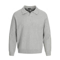 TALKLESSFASHION XL / Grey MFY225 GXFortune American vintage high-end knitted polo shirt men's and women's trendy brand loose casual couple tops