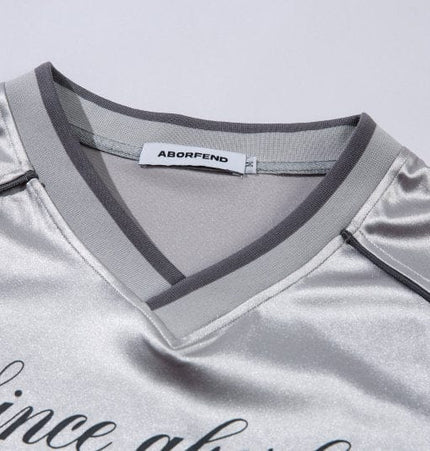 THETLSTUDIO XPKAEAX American High Street Digital Print V-Neck Long Sleeve T-Shirt Men's and Women's Fall 2025 Jersey Sporty Top