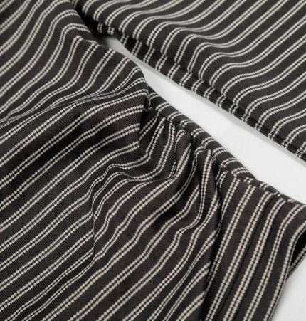 THETLSTUDIO XPKAEAX American Vintage Striped Contrast One-Shoulder Long Sleeve T-Shirt Women's Spring New Loose Waist Top