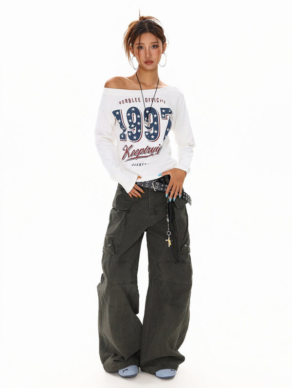 Asymmetric Off-Shoulder "Spice" Slim Top