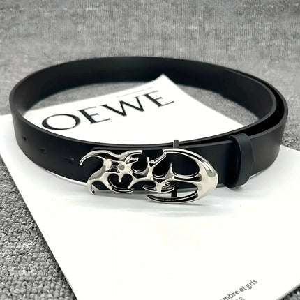 TALKLESSFASHION XXS 120cm / Style-B New Stylish Y2K Hollow PU Leather Fashion Punk Belt For Men