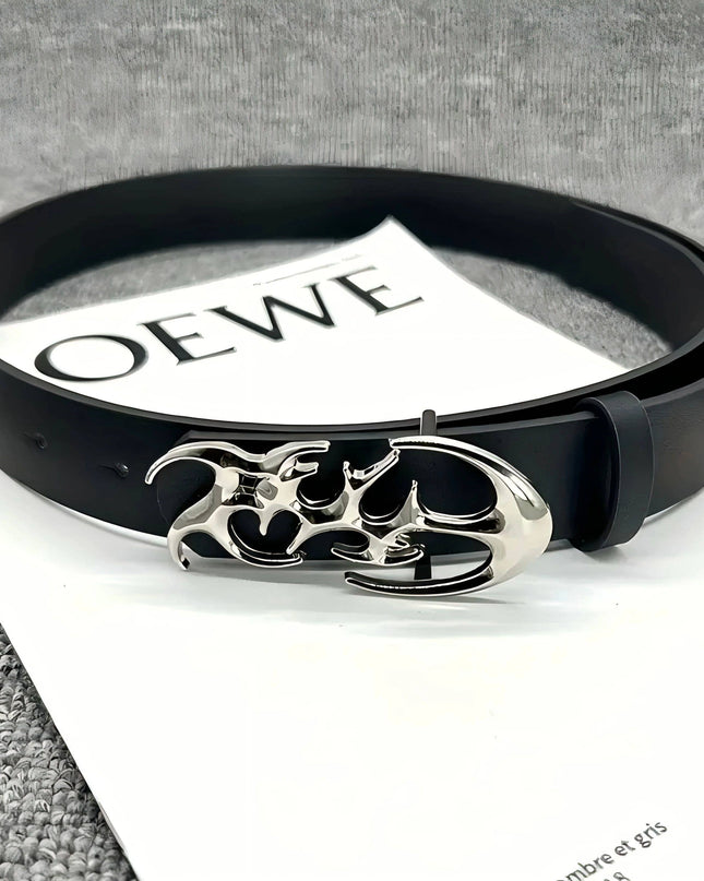 TALKLESSFASHION XXS 120cm / Style-B New Stylish Y2K Hollow PU Leather Fashion Punk Belt For Men