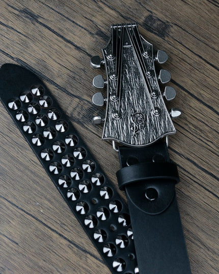 TALKLESSFASHION Y2K Punk Rivet Guitar Belt