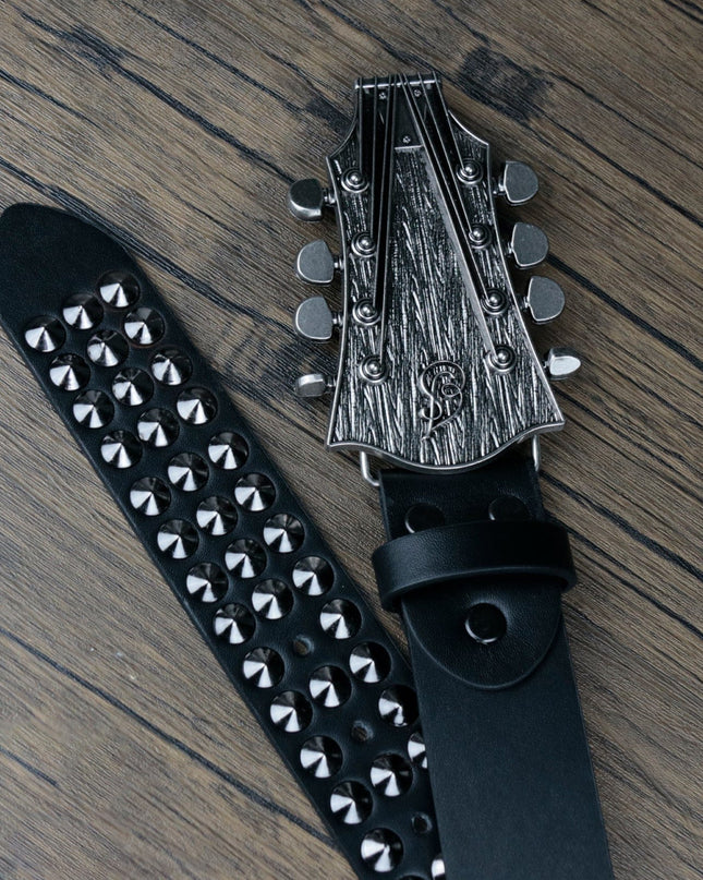 TALKLESSFASHION Y2K Punk Rivet Guitar Belt