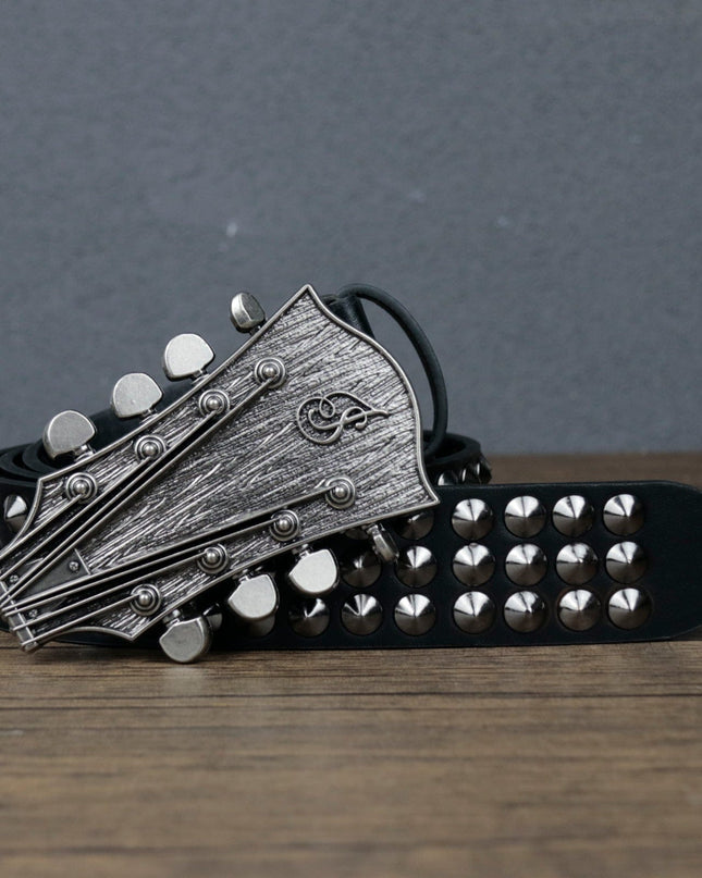 TALKLESSFASHION Y2K Punk Rivet Guitar Belt